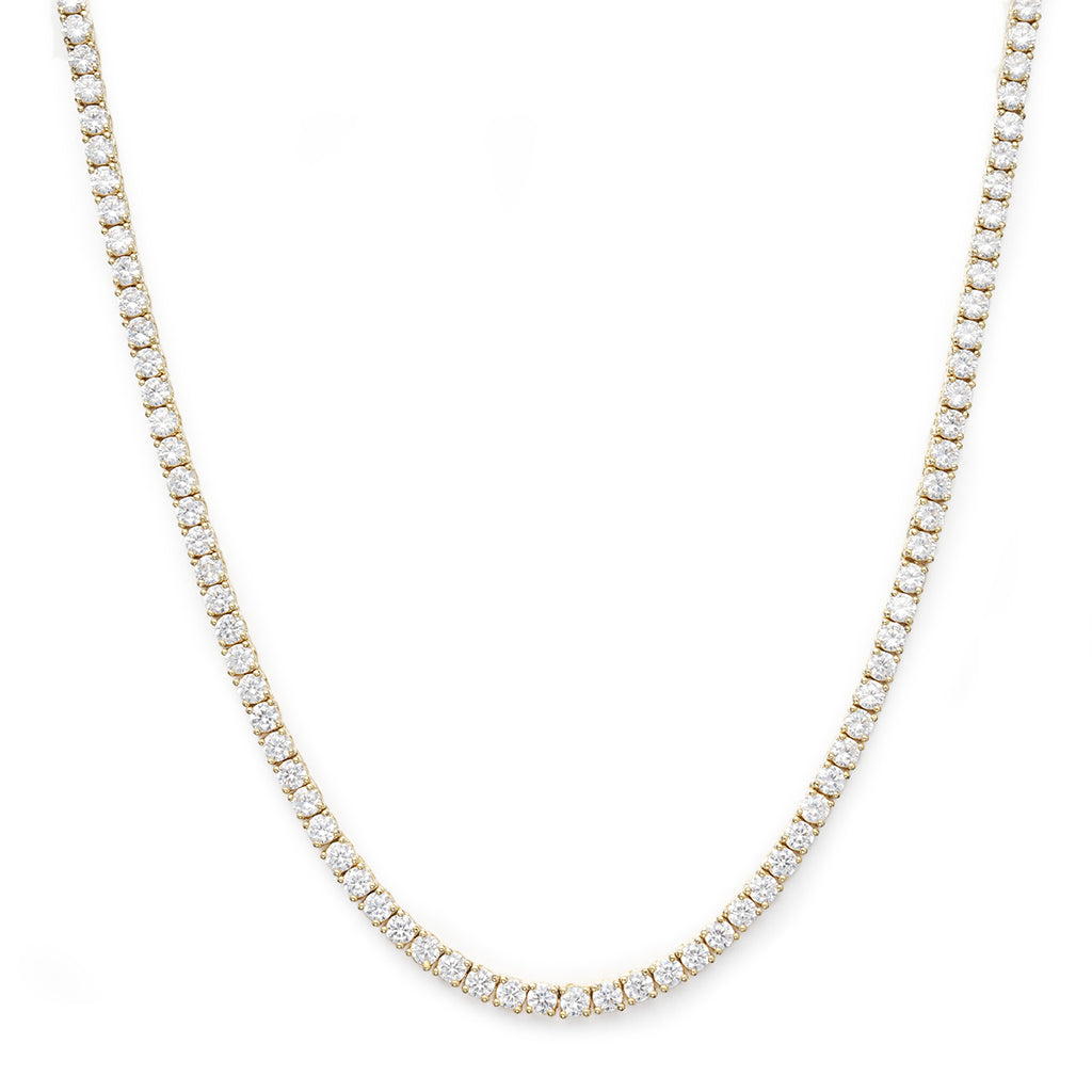 4mm Tennis Chain with Round Cut Diamond-Moissanite 50% OFF