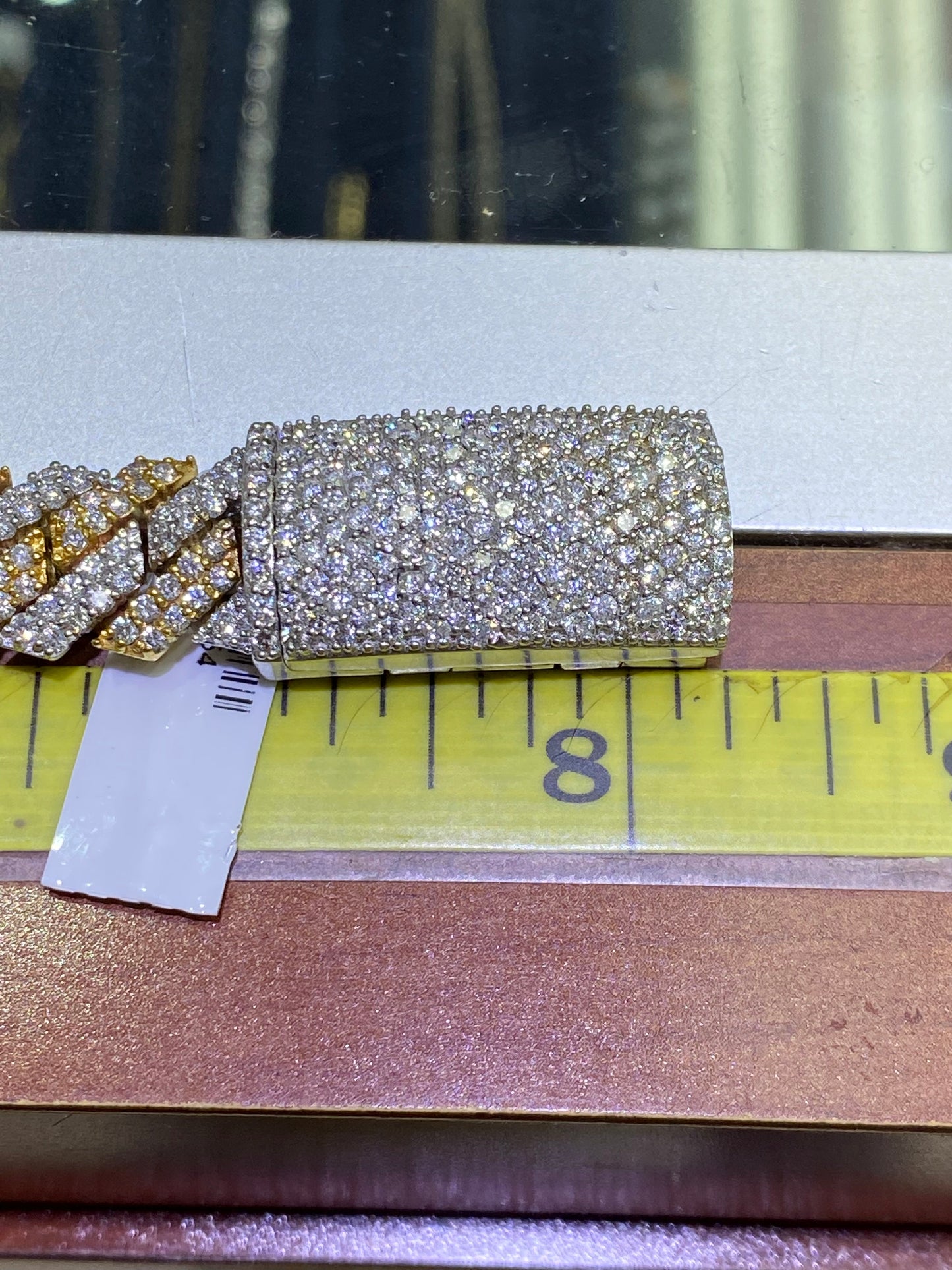 New SUPER ICED VVS1 ICED MIAMI BUST DOWN CUBAN LINK BRACELET | 15 cts