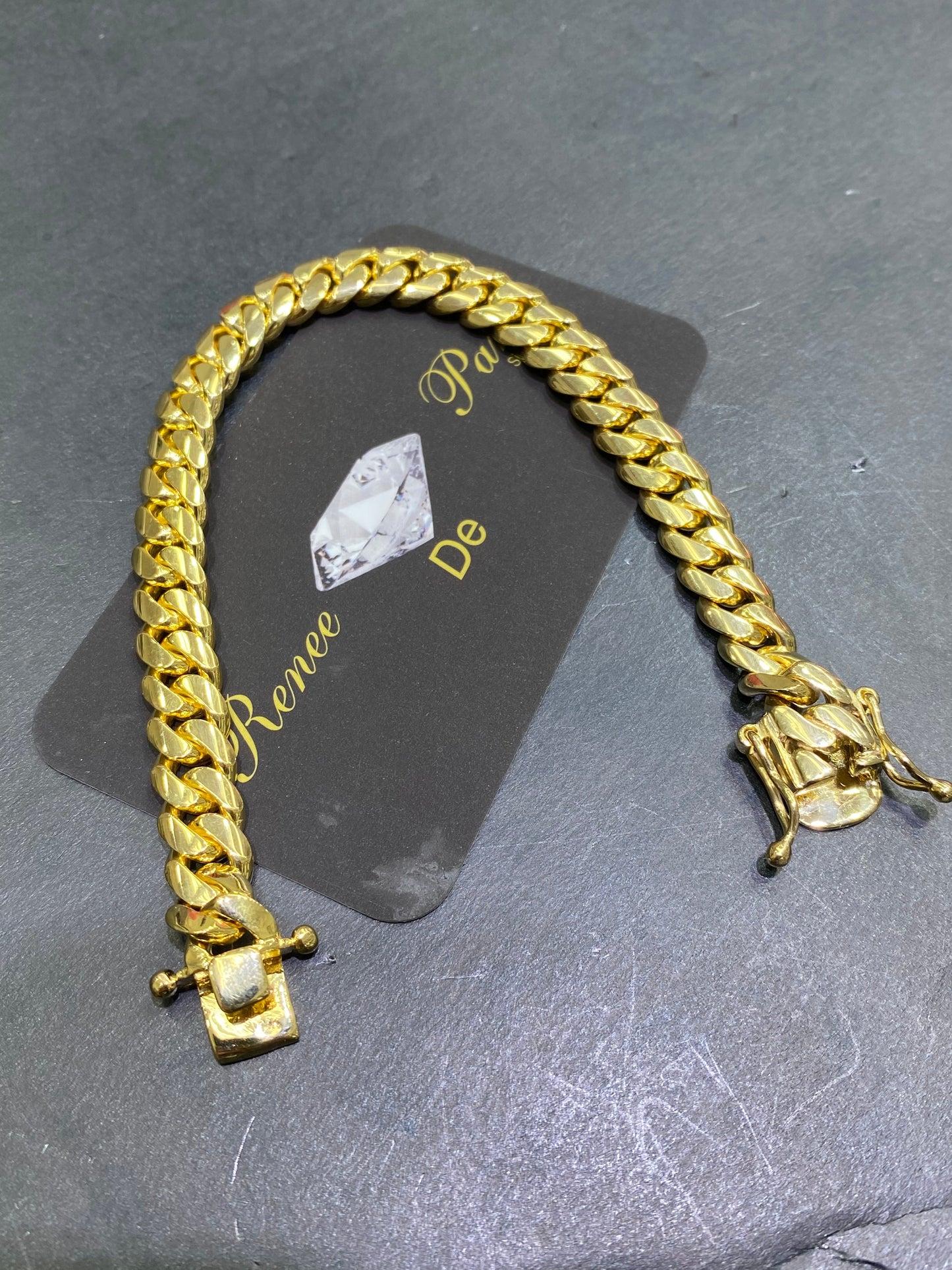 New 14k SOLID MIAMI CUBAN LINK BRACELET