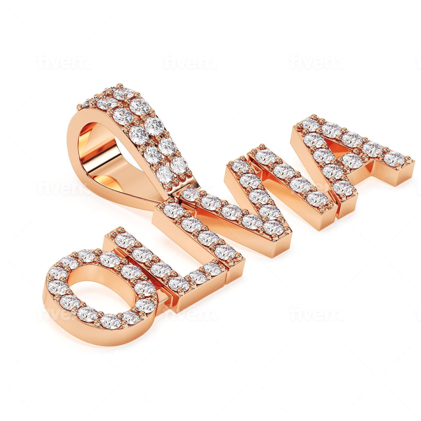 Custom Serif Font Letter Pendant