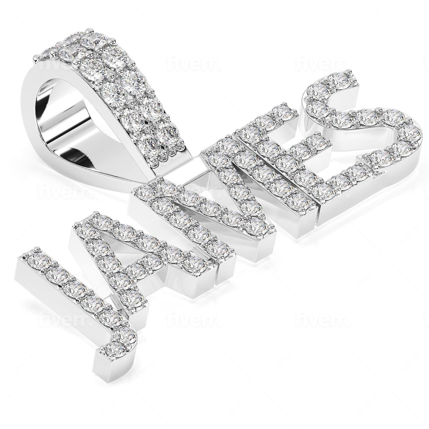 Custom Serif Font Letter Pendant