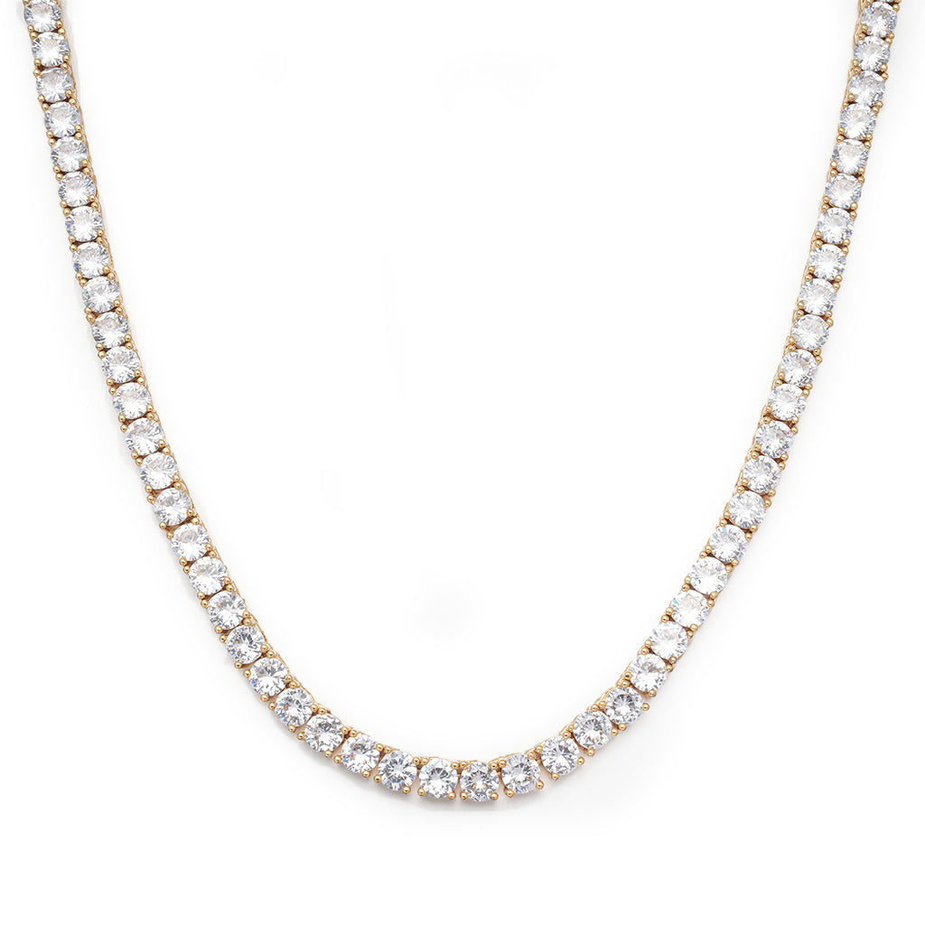 5mm Round Cut Diamond Tennis Chain-50% OFF Moissanite Chains