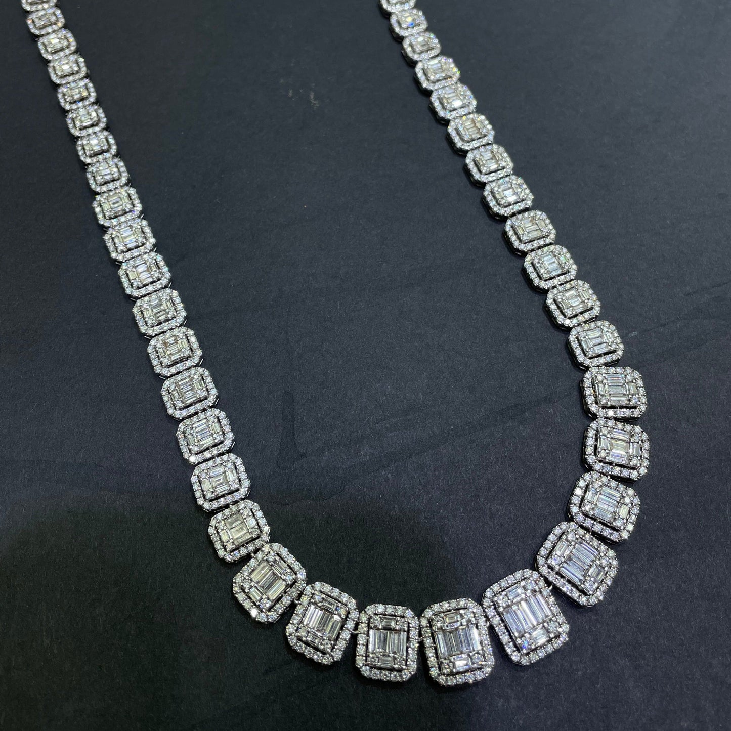 VVS BAGUETTE CHAIN HANDMADE 14k | NATURAL DIAMONDS | 32 Cts π