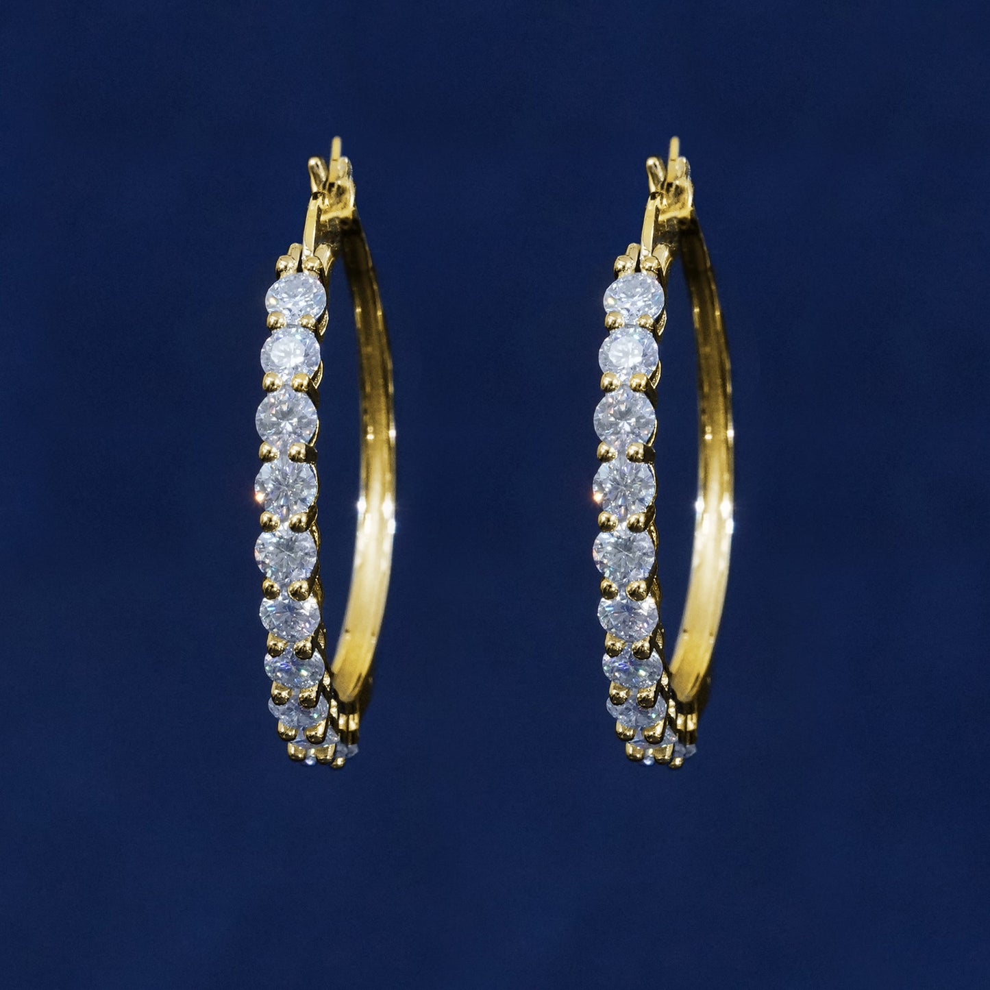 Moissanite 29mm Hoop Earrings