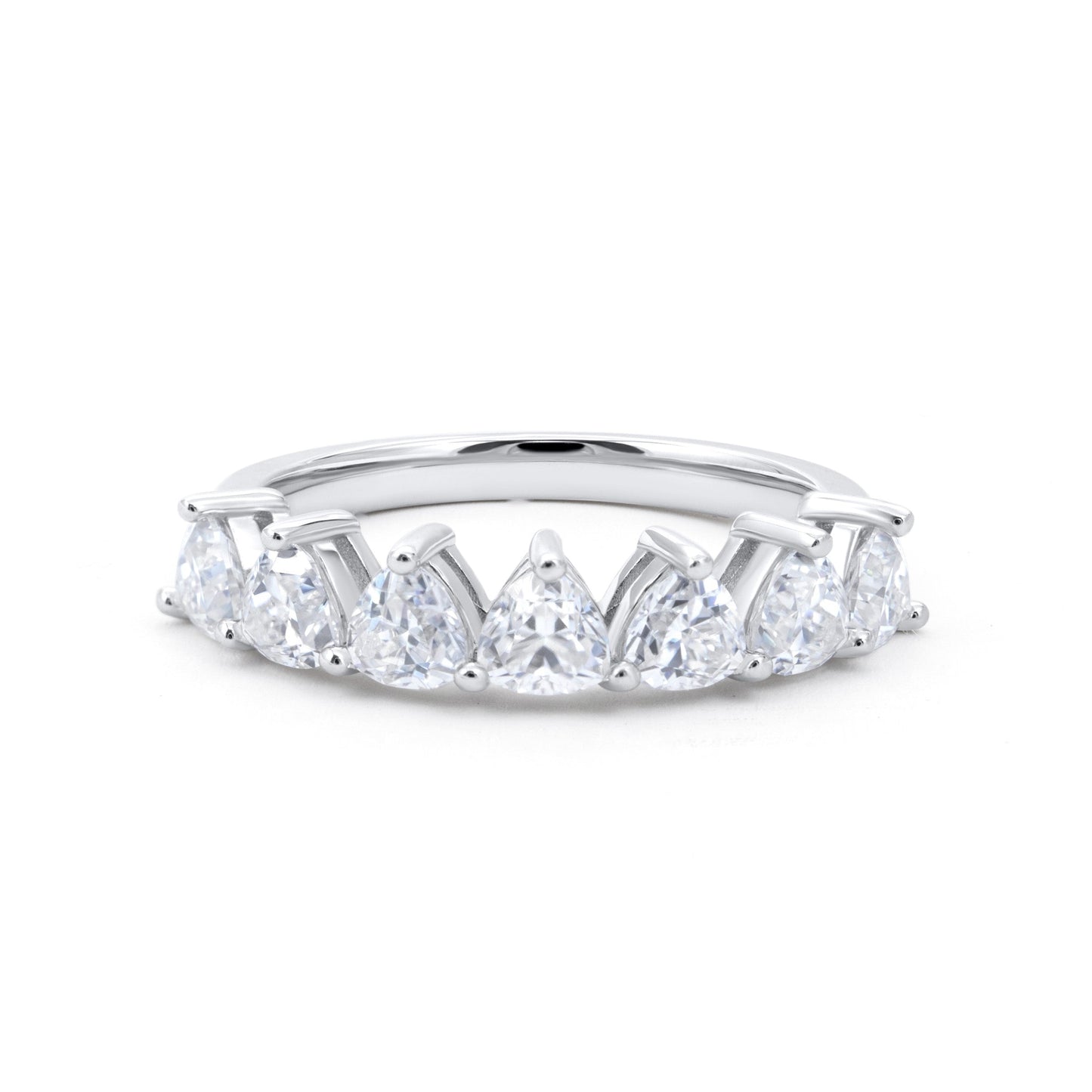 Seven Stone Trillion Cut Diamond Ring