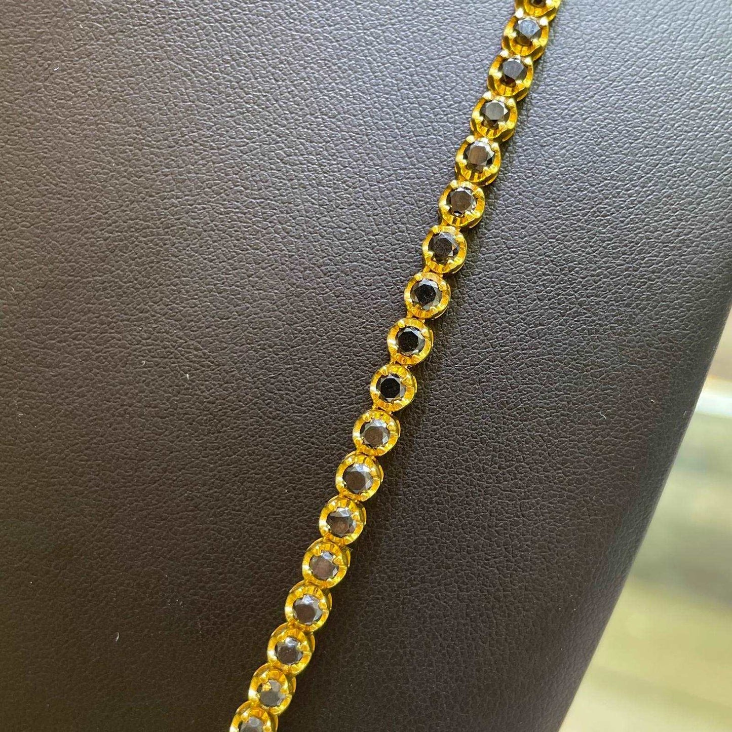 14k Black Diamond Tennis Chain 3.5-4.5MM