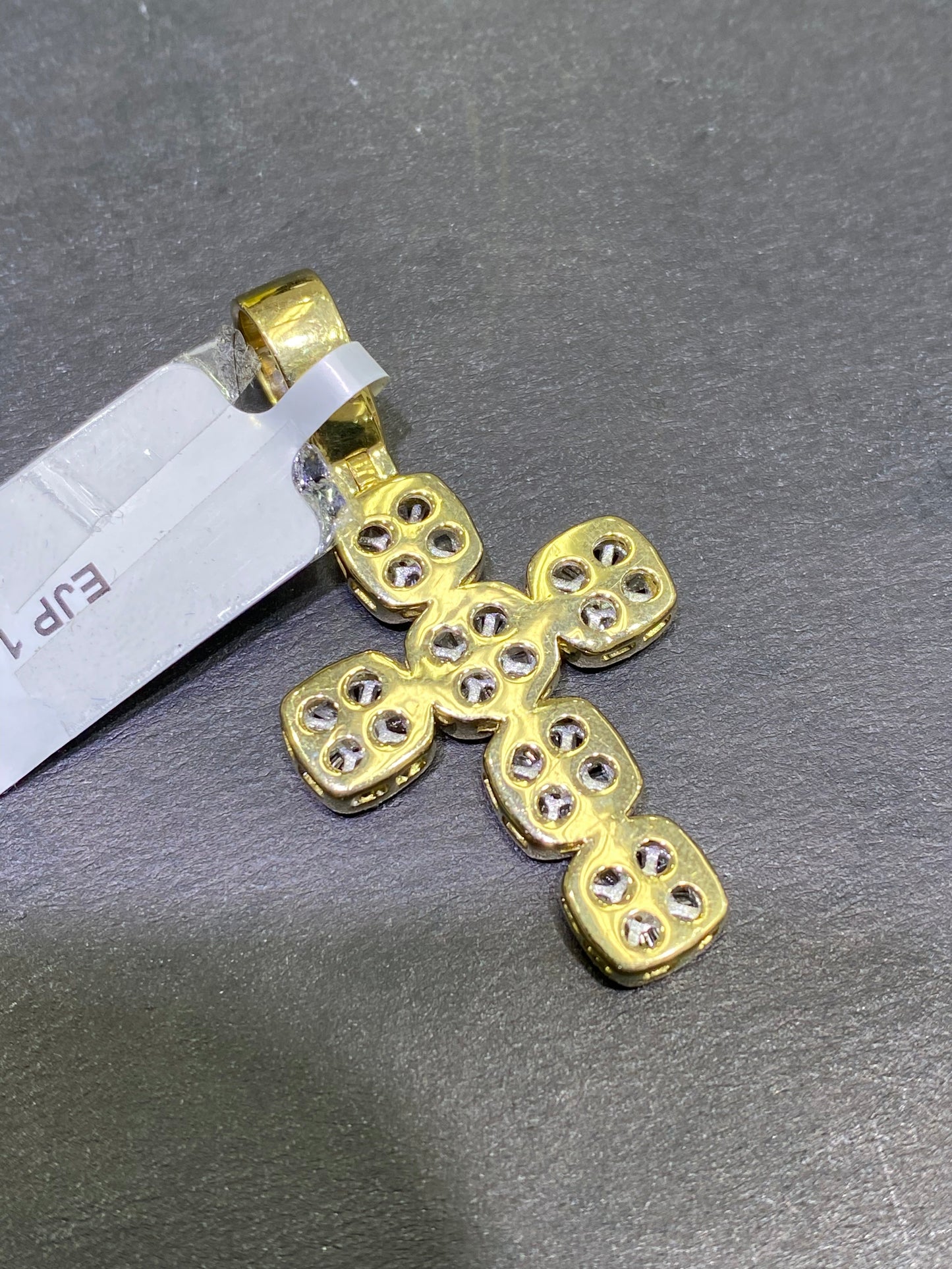 New 14k Vs1 Baguettes natural diamond cross 1.8 inches pendant/charm
