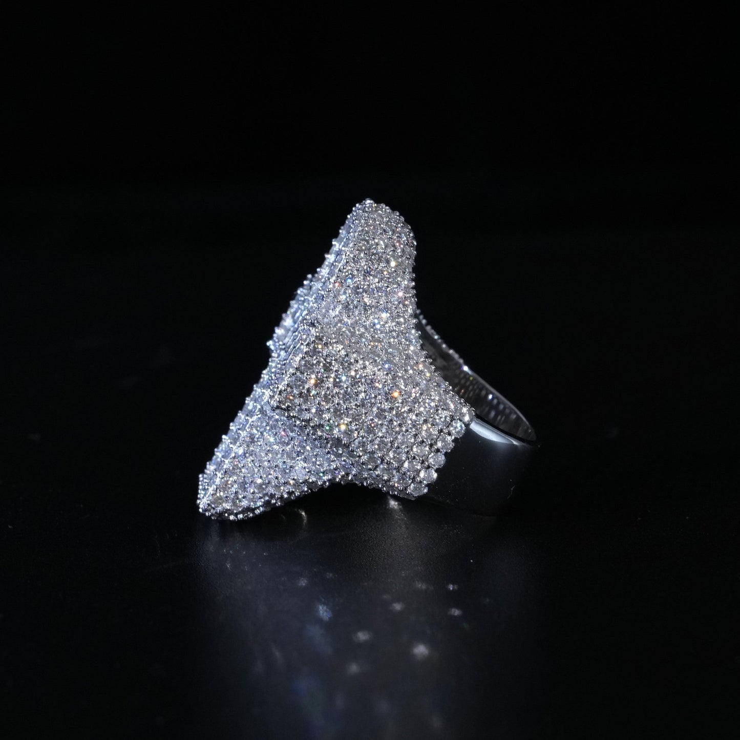 Moissanite Baguette Cross Rings