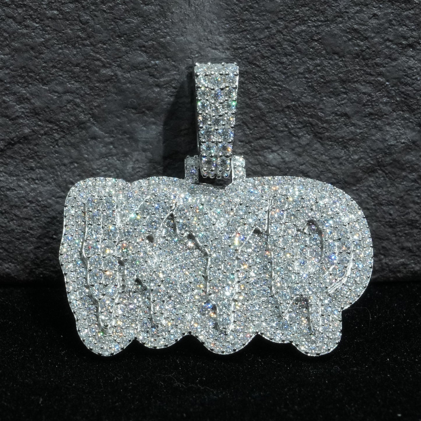 Custom Layered Drip Letter Pendant