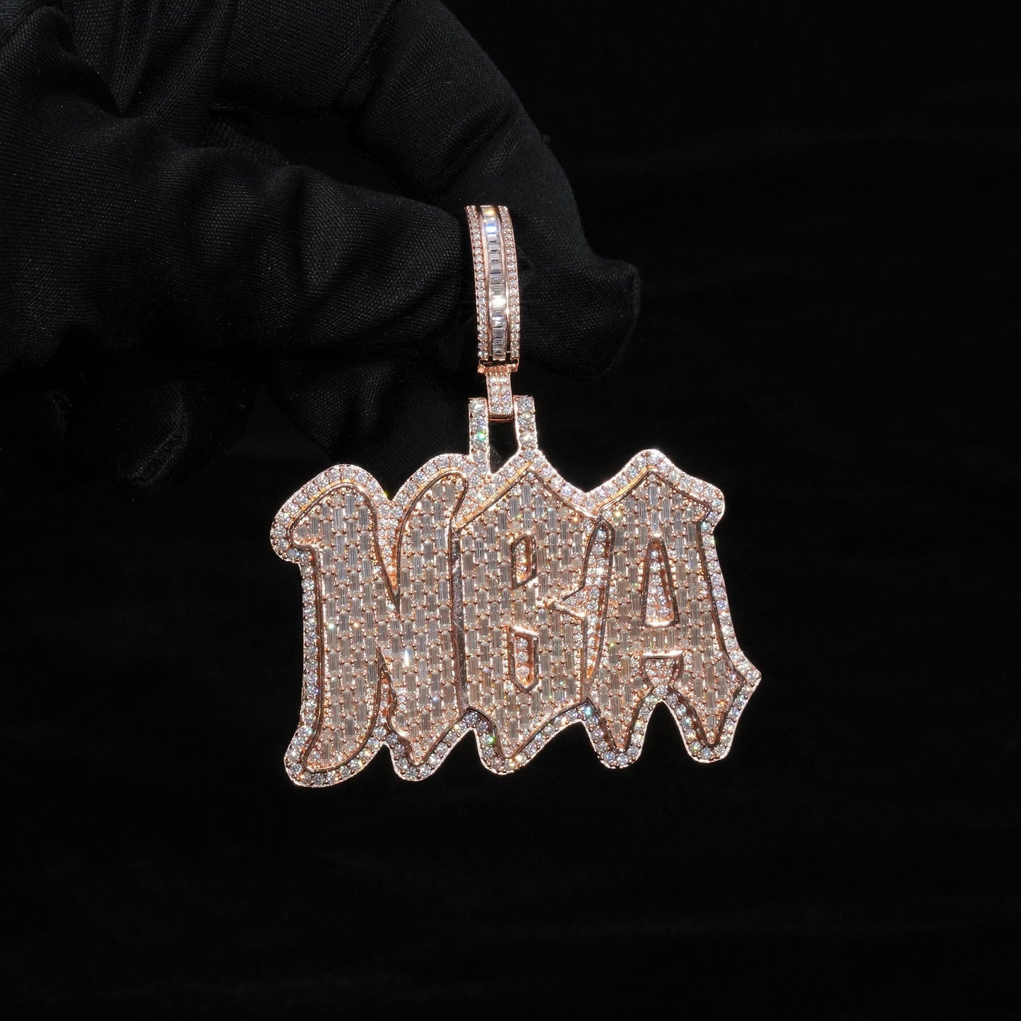 S925 Baguette Moissanite Pendant