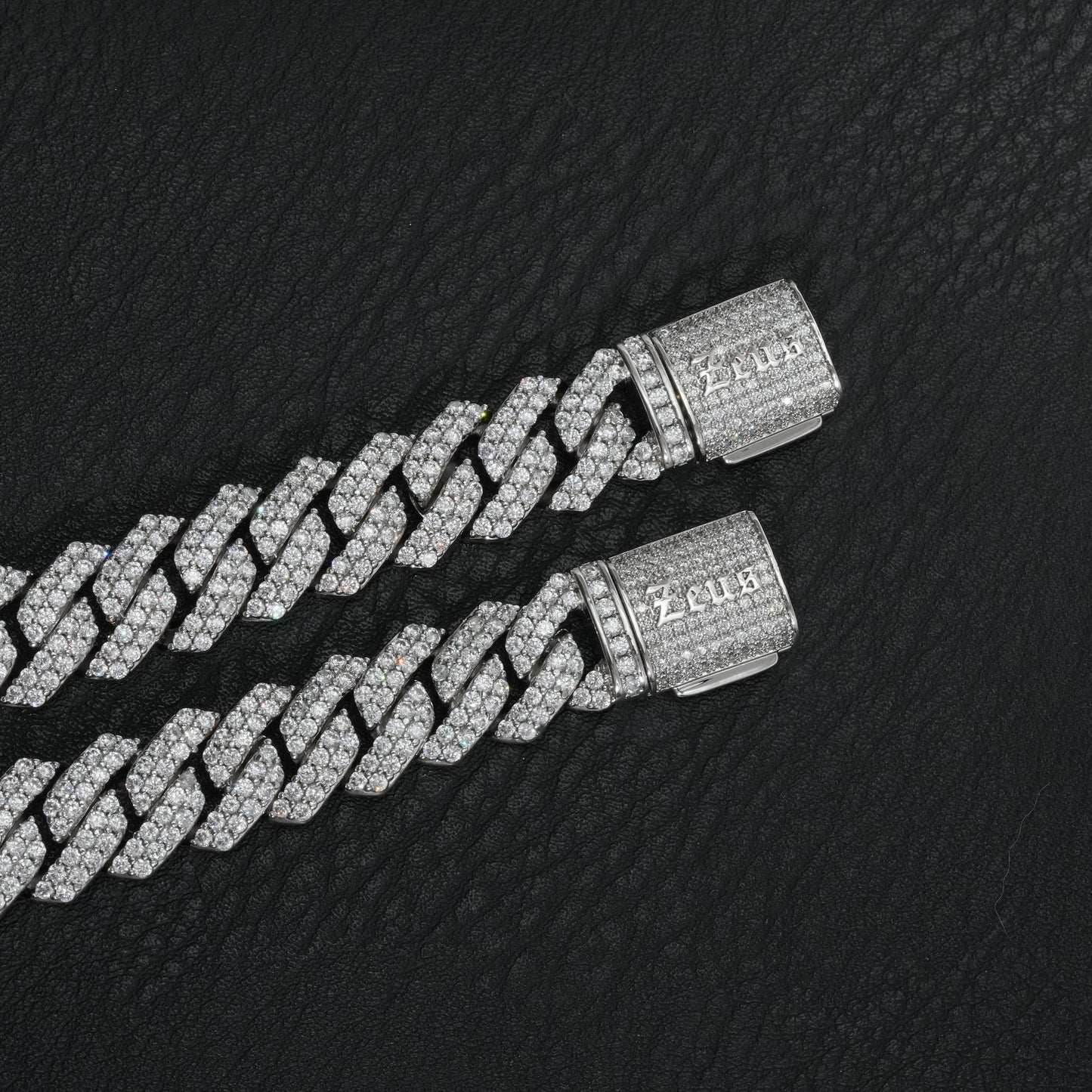 Custom Round Cut Prong Cuban Link Chain