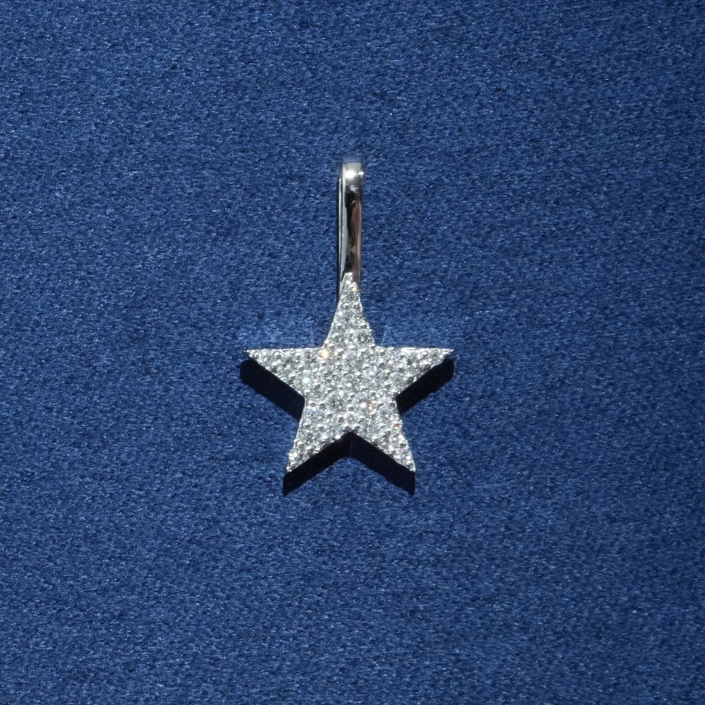 Diamond Star Pendant in 14K Solid Gold