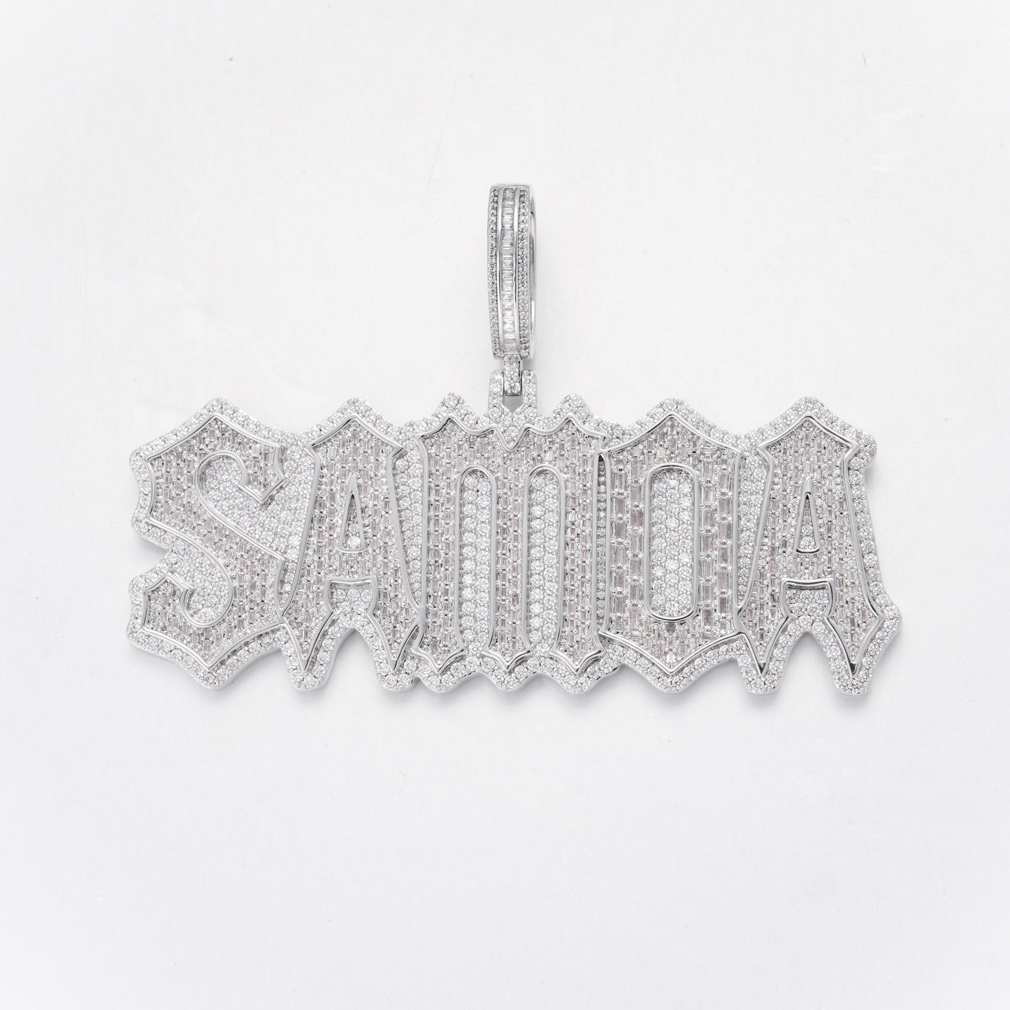 Custom S925 Baguette Moissanite Letter Pendant