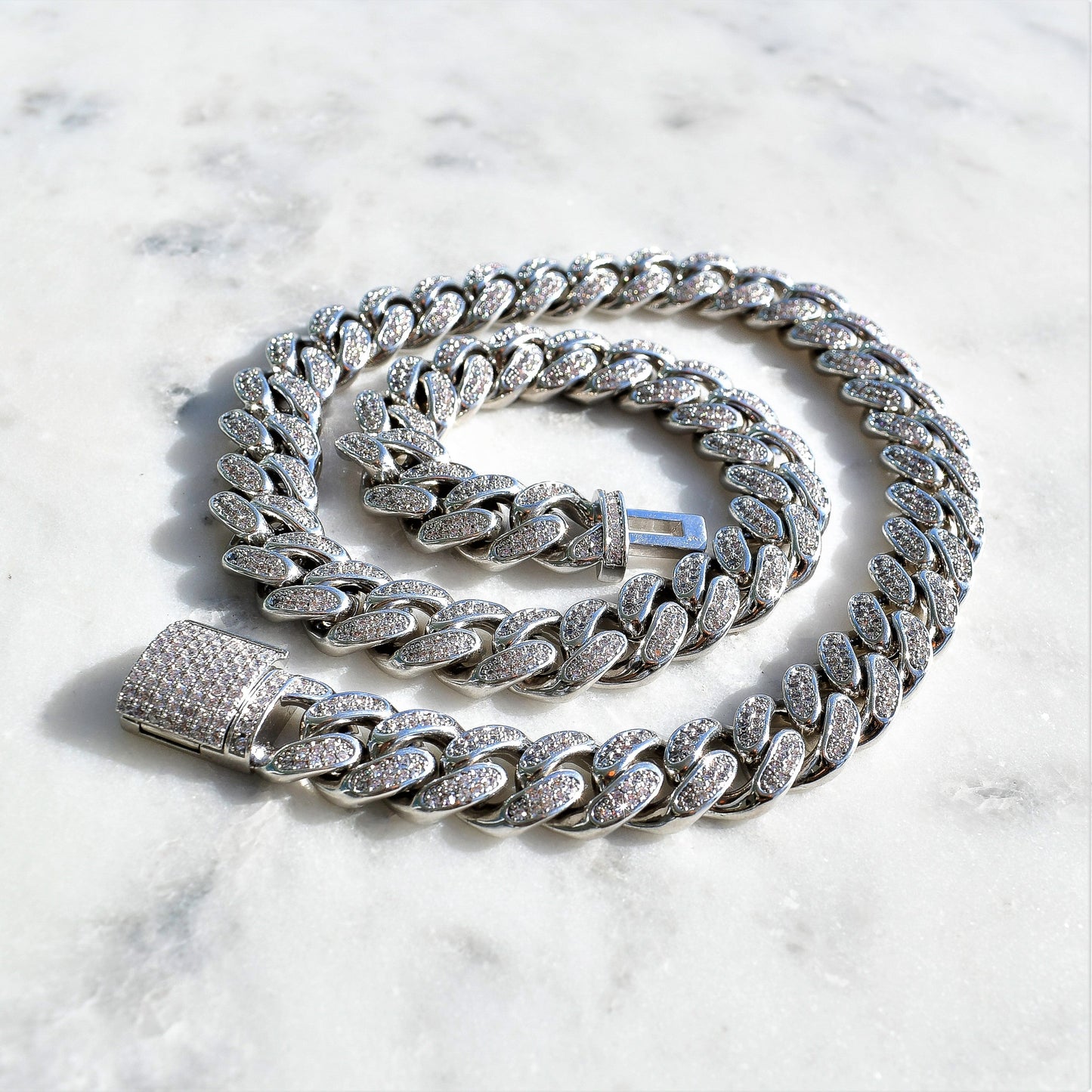 12mm Diamond Cuban Link Chain