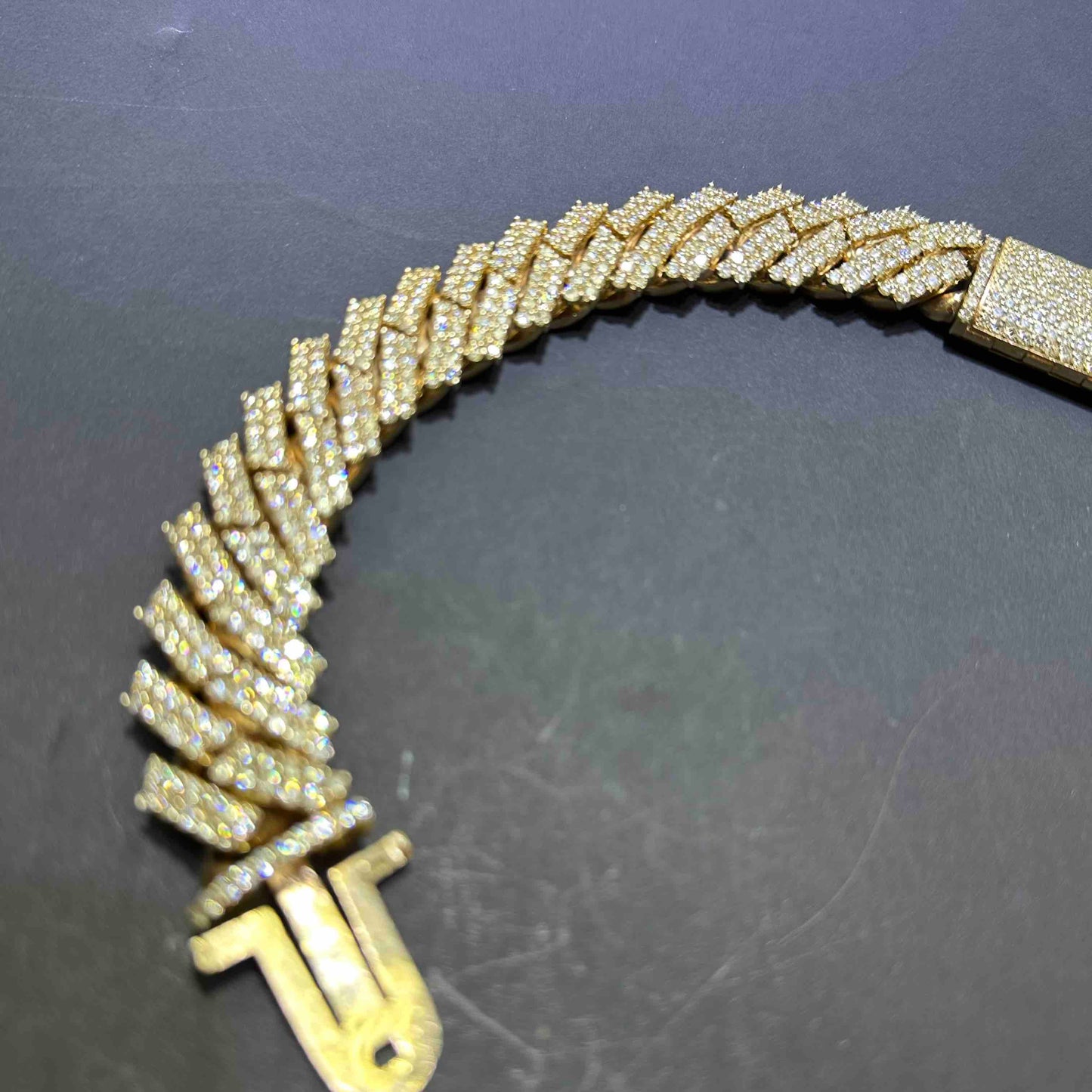 10k Bust Down Cuban Link Bracelet