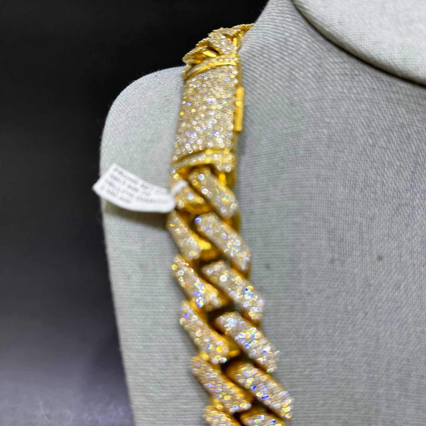 10k Two Tone VS1 Bust Down Cuban Link Chain