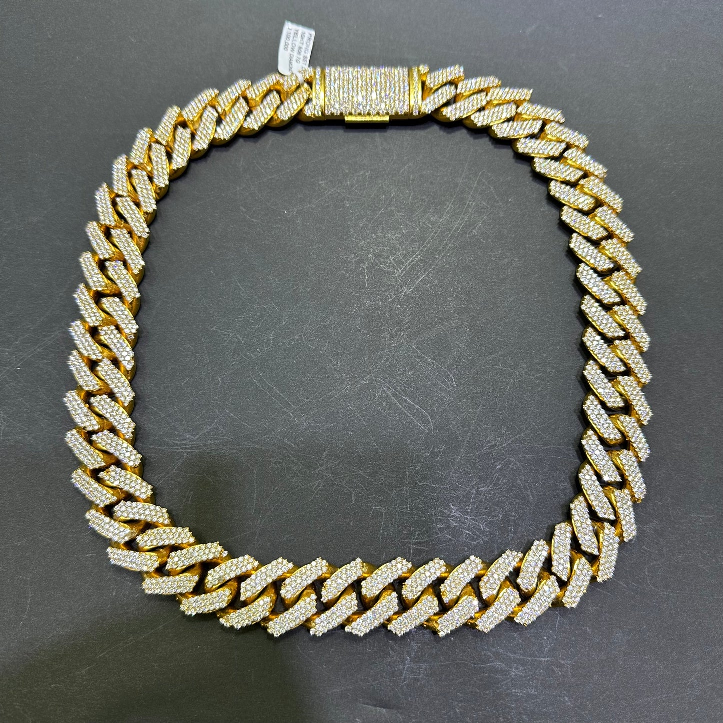 10k Two Tone VS1 Bust Down Cuban Link Chain