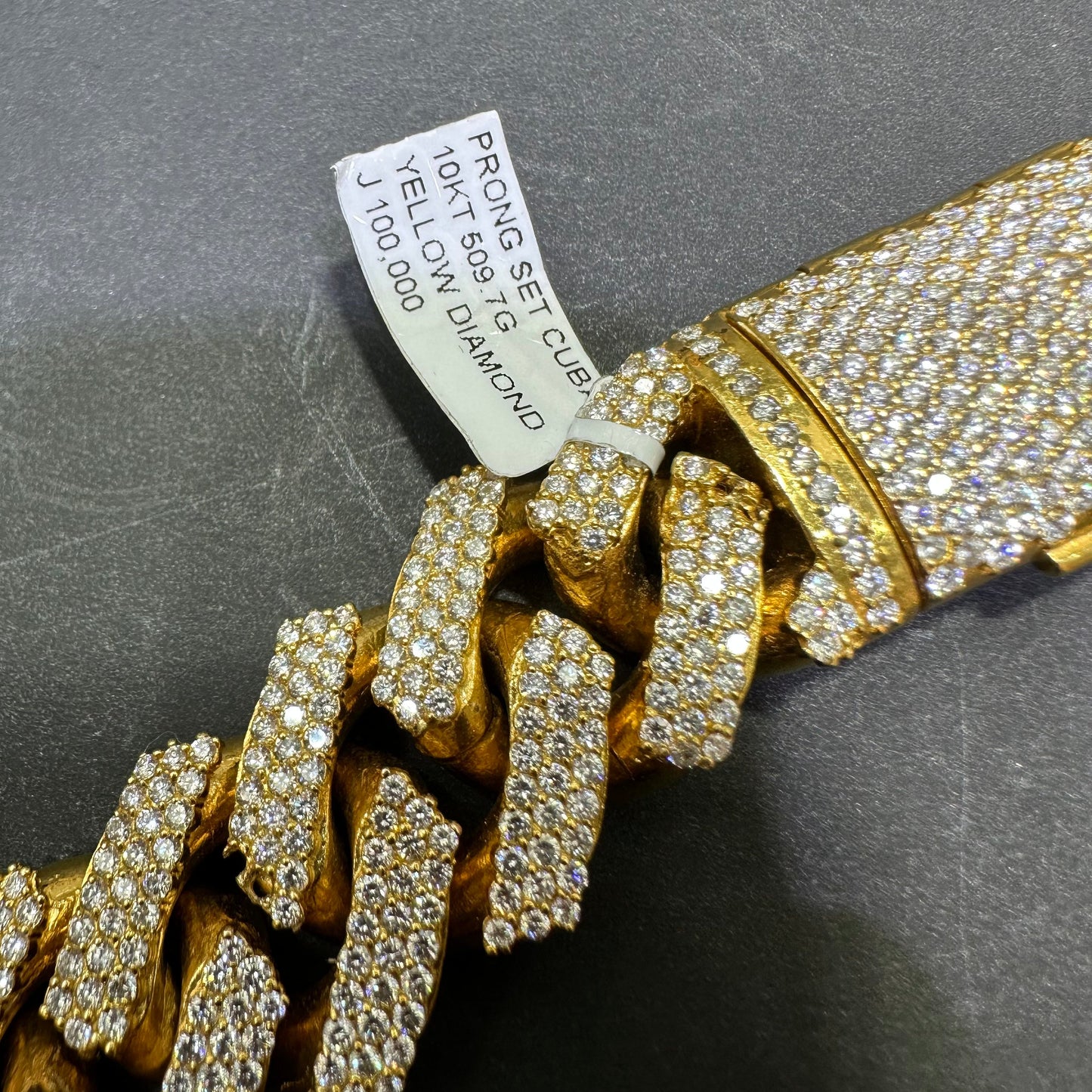 10k Two Tone VS1 Bust Down Cuban Link Chain