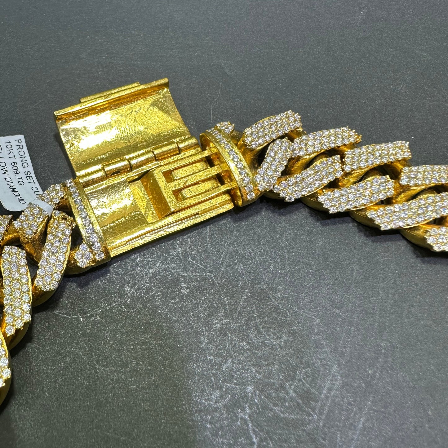 10k Two Tone VS1 Bust Down Cuban Link Chain