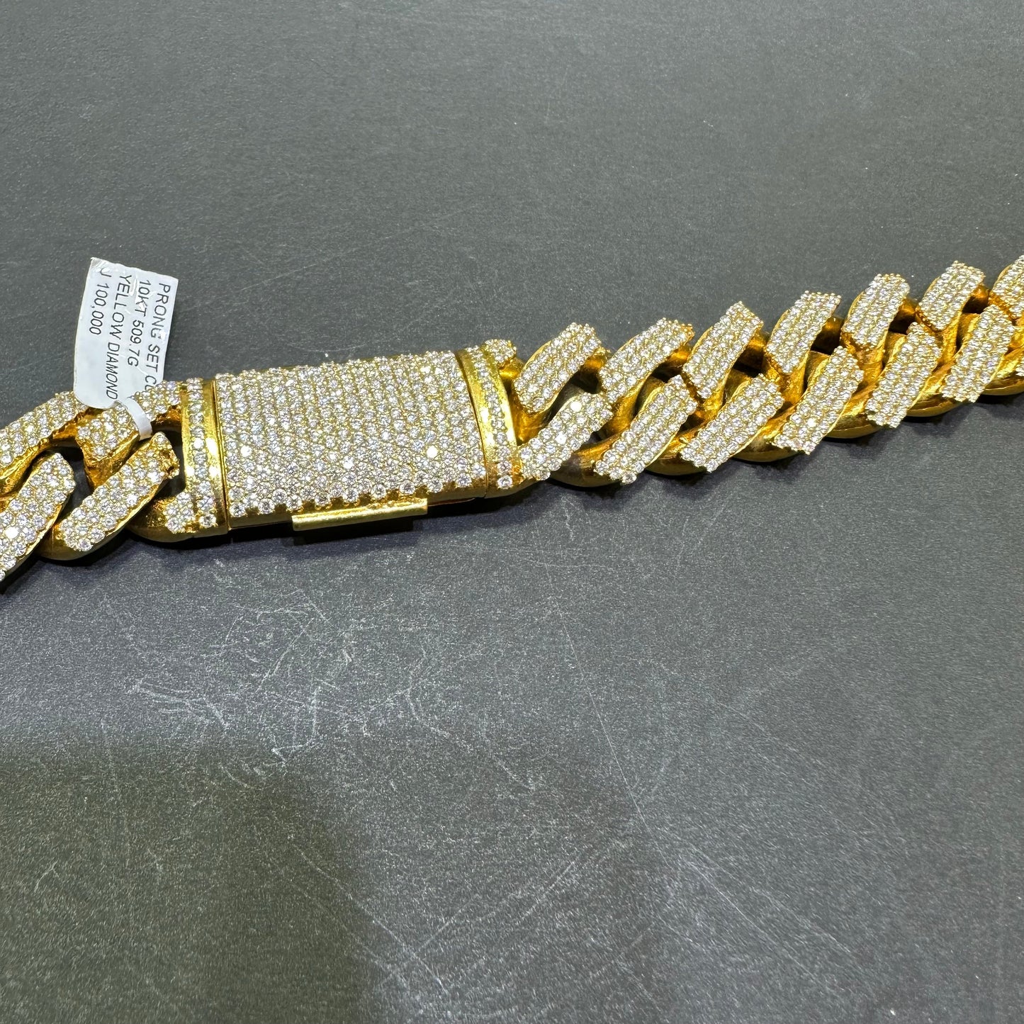 10k Two Tone VS1 Bust Down Cuban Link Chain