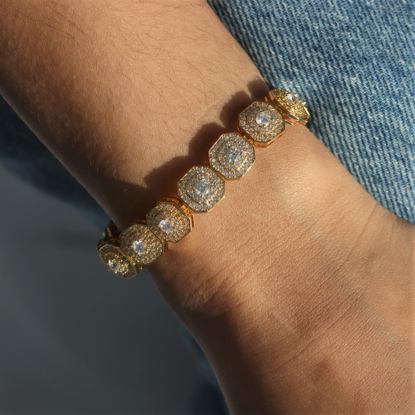 10mm Clustered Tennis Bracelet