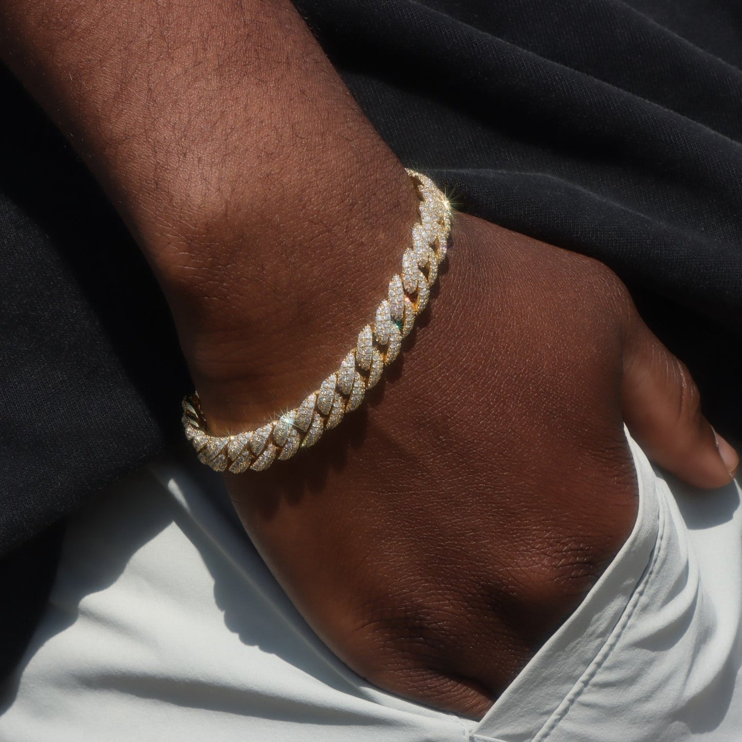 10mm Diamond Cuban Bracelet