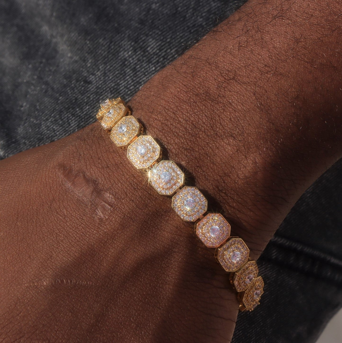 10mm Clustered Tennis Bracelet