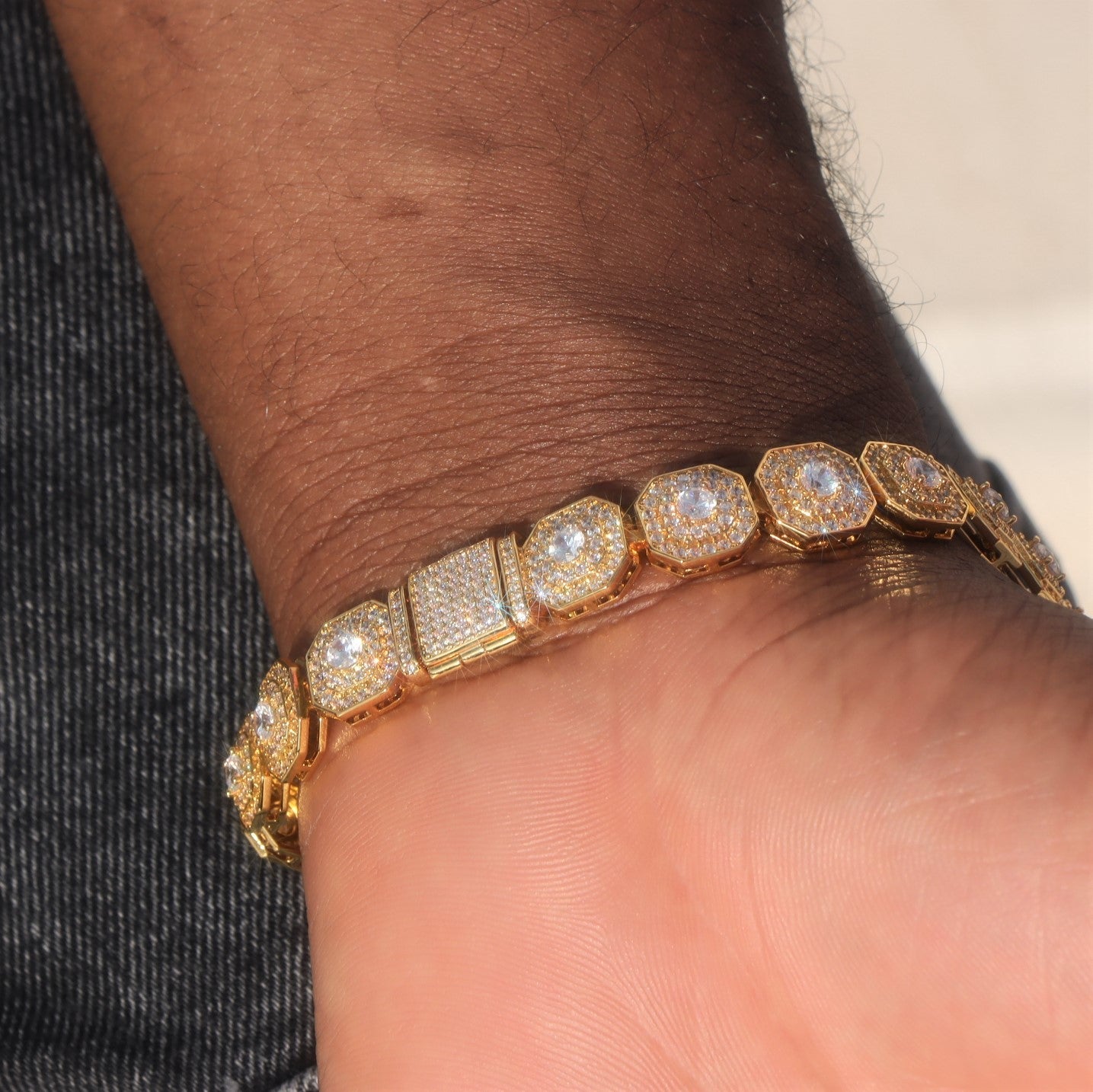 10mm Clustered Tennis Bracelet