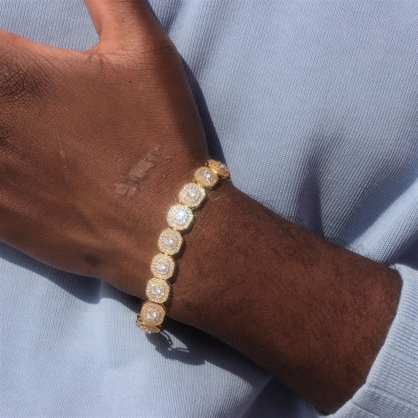 10mm Clustered Tennis Bracelet