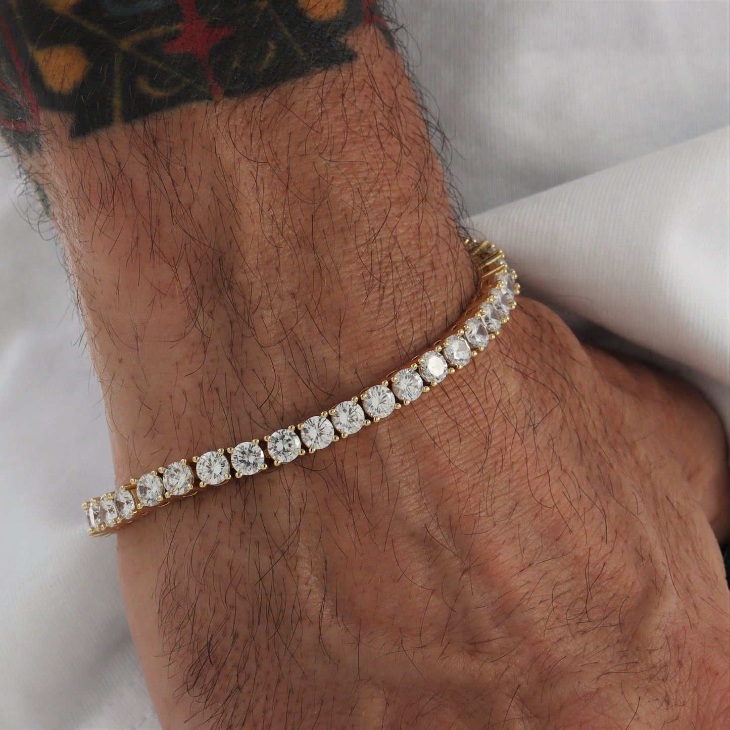 5mm Round Cut Diamond Tennis Bracelet-Moissanite 50% OFF
