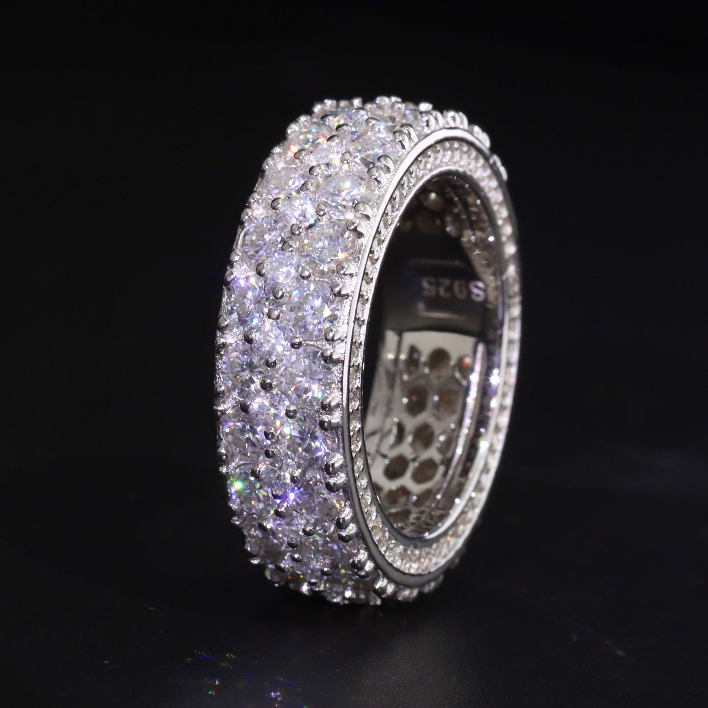 3 Layers Moissanite Ring Band