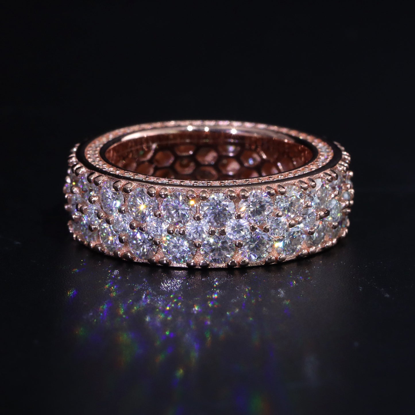 3 Layers Moissanite Ring Band