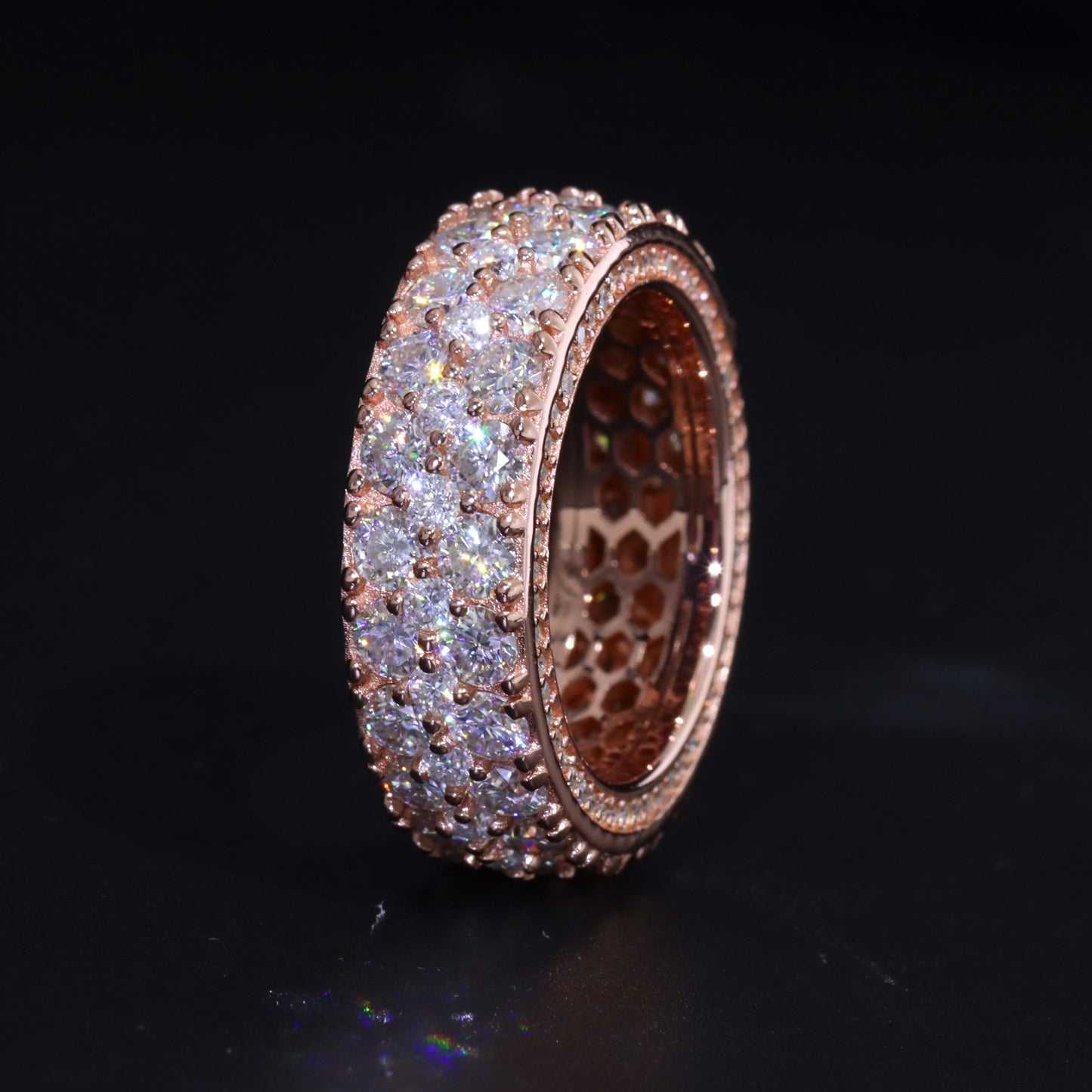 3 Layers Moissanite Ring Band