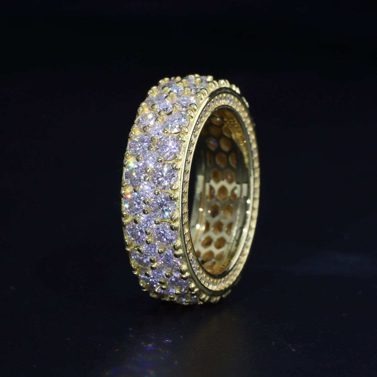 3 Layers Moissanite Ring Band