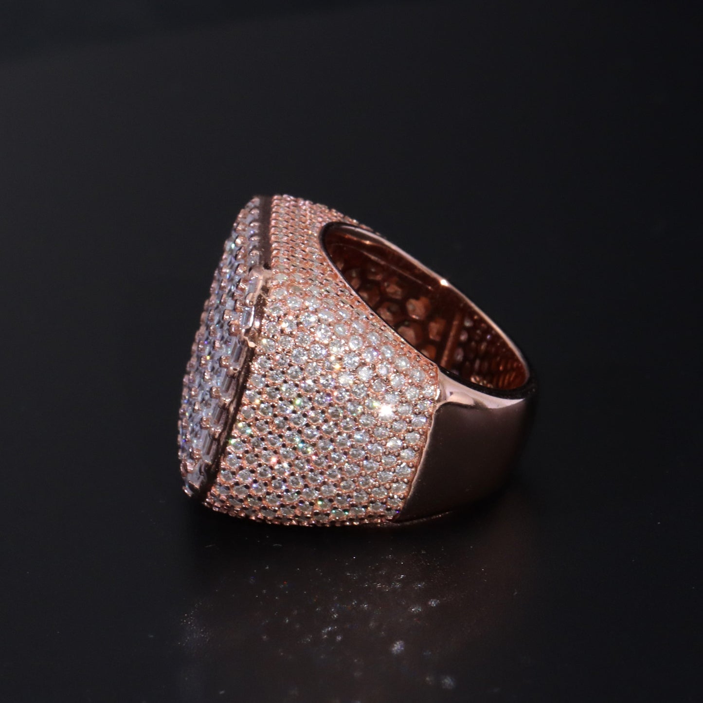 Luxe Diamond Moissanite Signet Ring