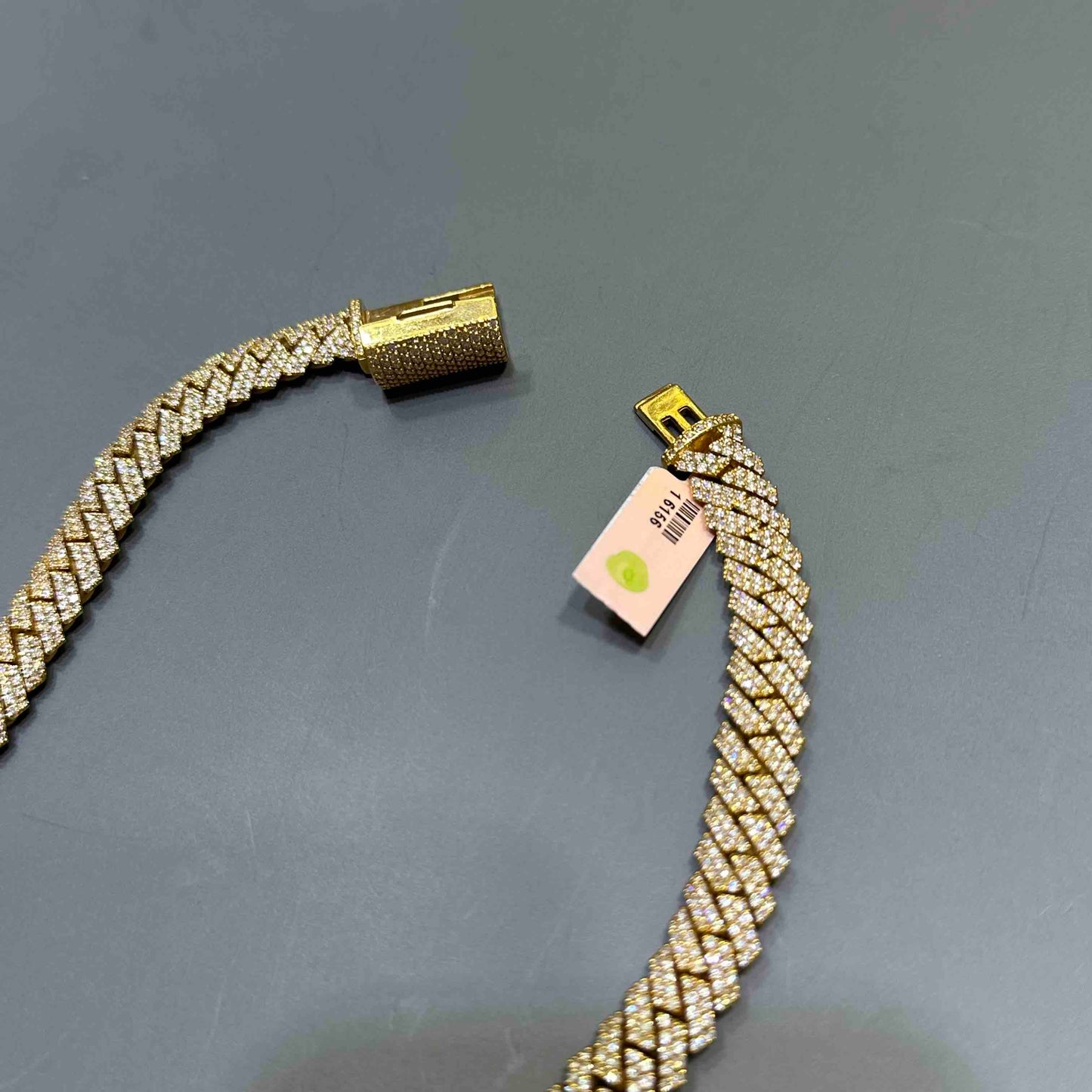 10k Yellow Gold Iced Out Prong Cuban Link VS1