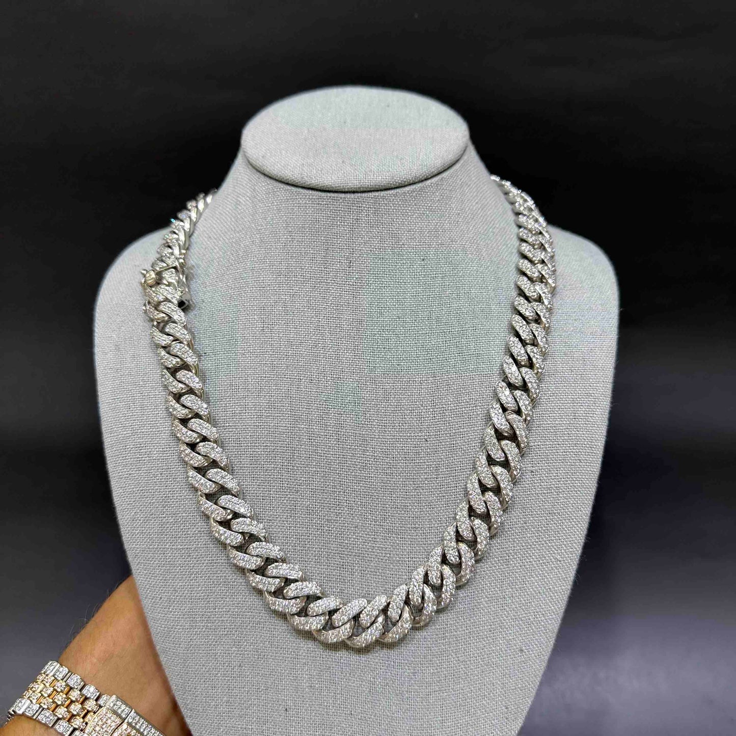 14K ICED OUT CUBAN LINK VVS1 22INCH 241 Grams