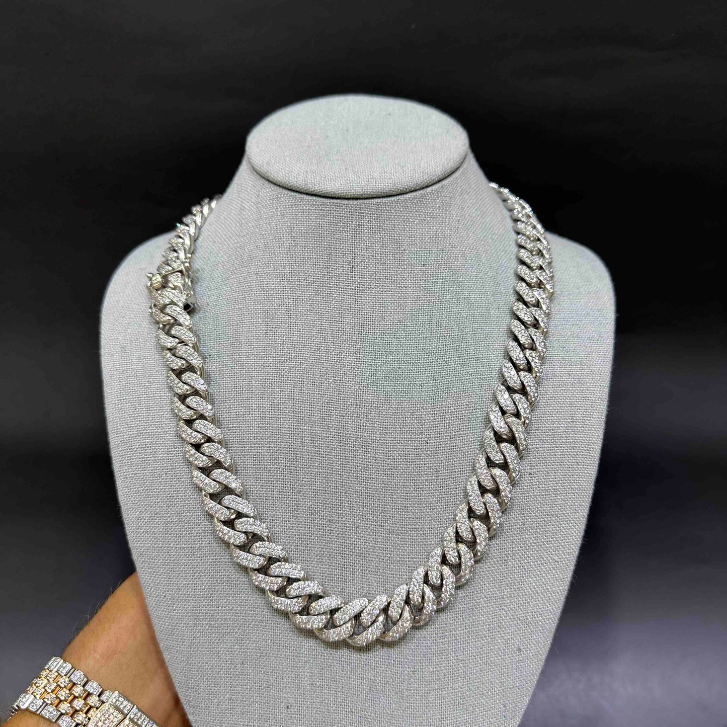 14K ICED OUT CUBAN LINK VVS1 22INCH 241 Grams