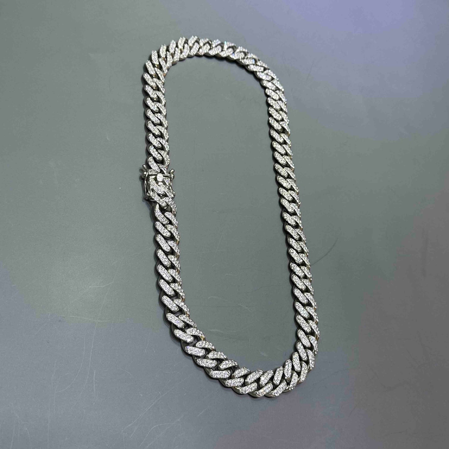 14K ICED OUT CUBAN LINK VVS1 22INCH 241 Grams