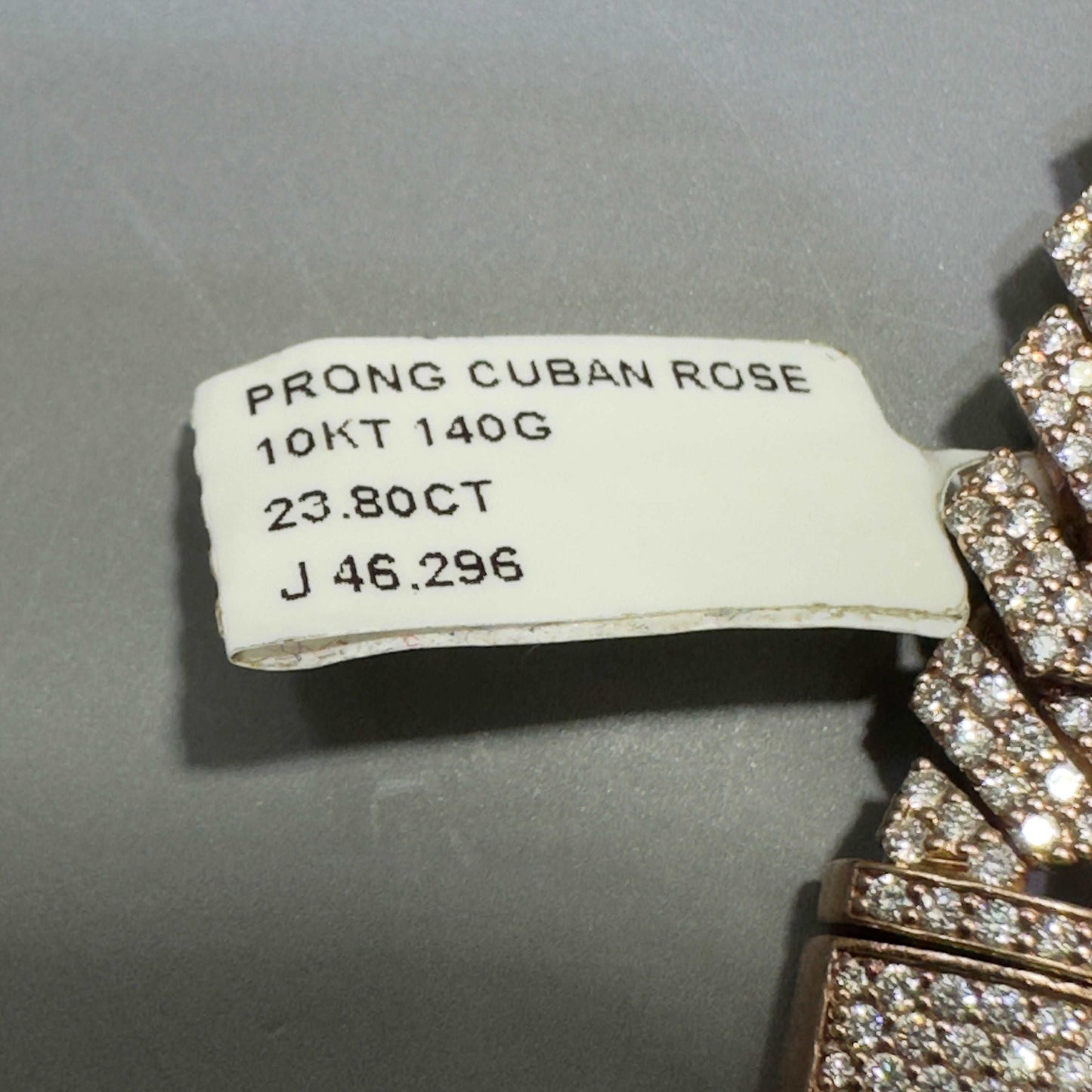10k ICED ROSE GOLD MIAMI BUSTDOWN CUBAN LINK