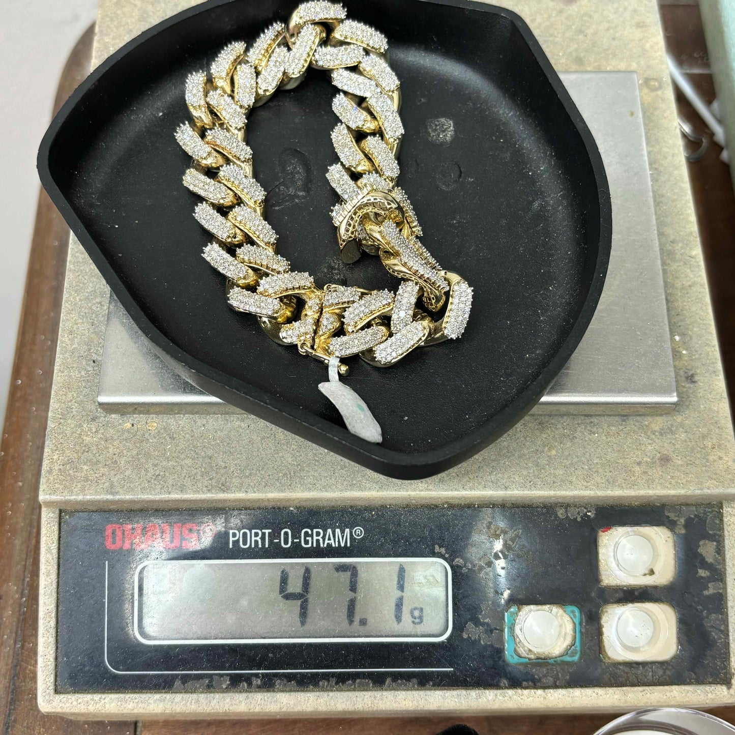 14k VS-1 Natural Diamond BUST DOWN CUBAN LINK BRACELET