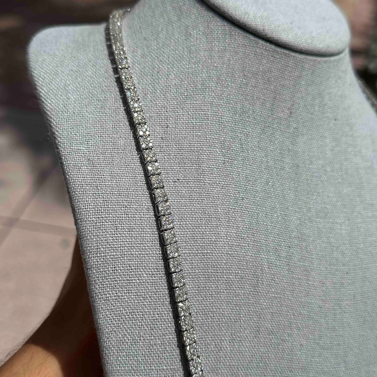 10k Diamond Baguette Chain