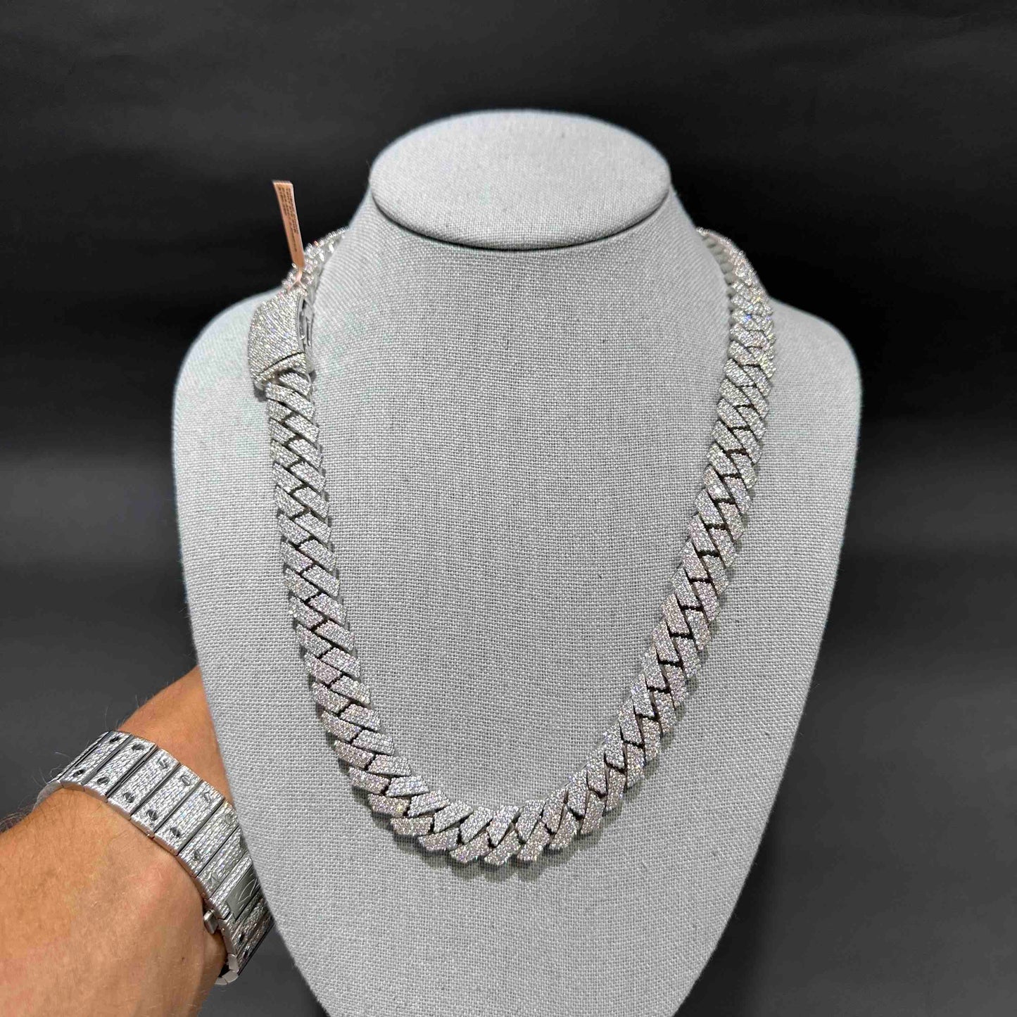 10k White Gold VVS Iced Out Cuban Chain | 273 Grams | 25 ct