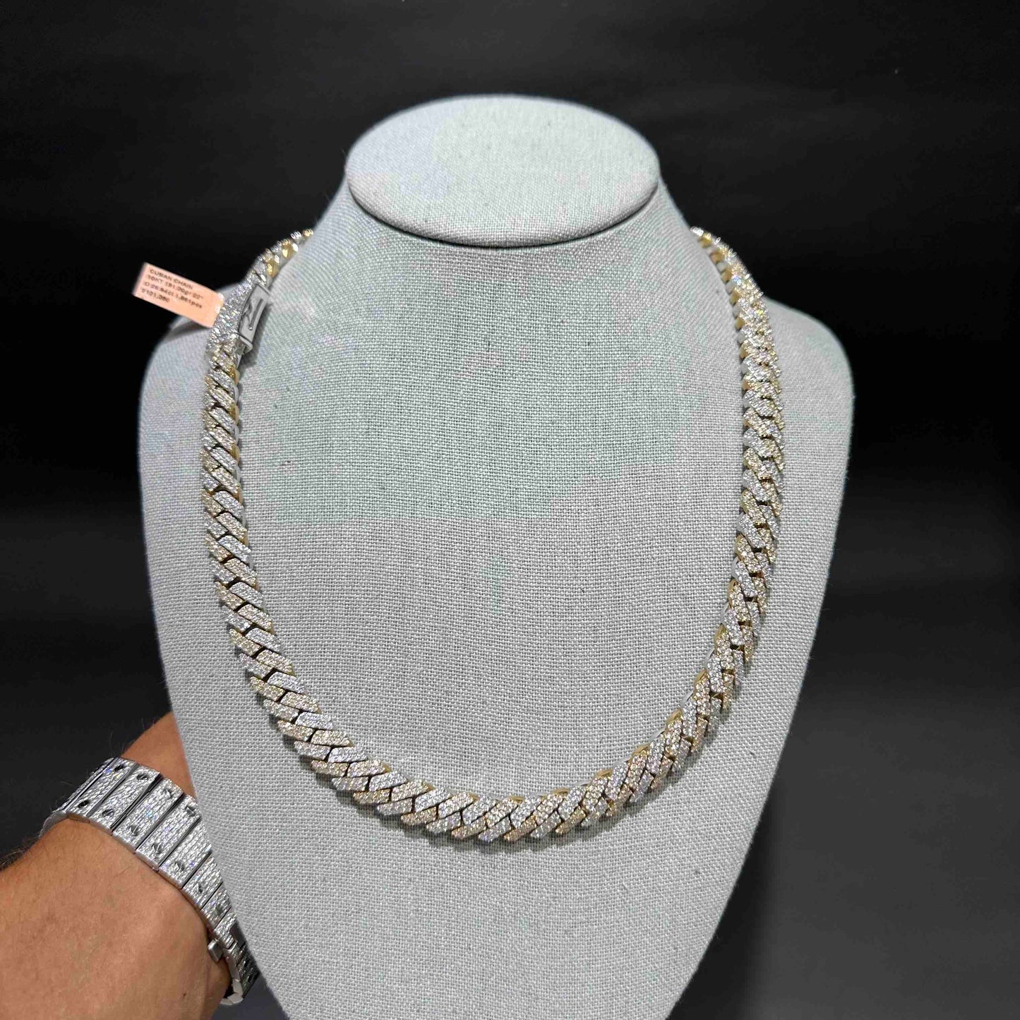 10k Two Tone Cuban Link Chain 27 cts VVS | 190 Grams