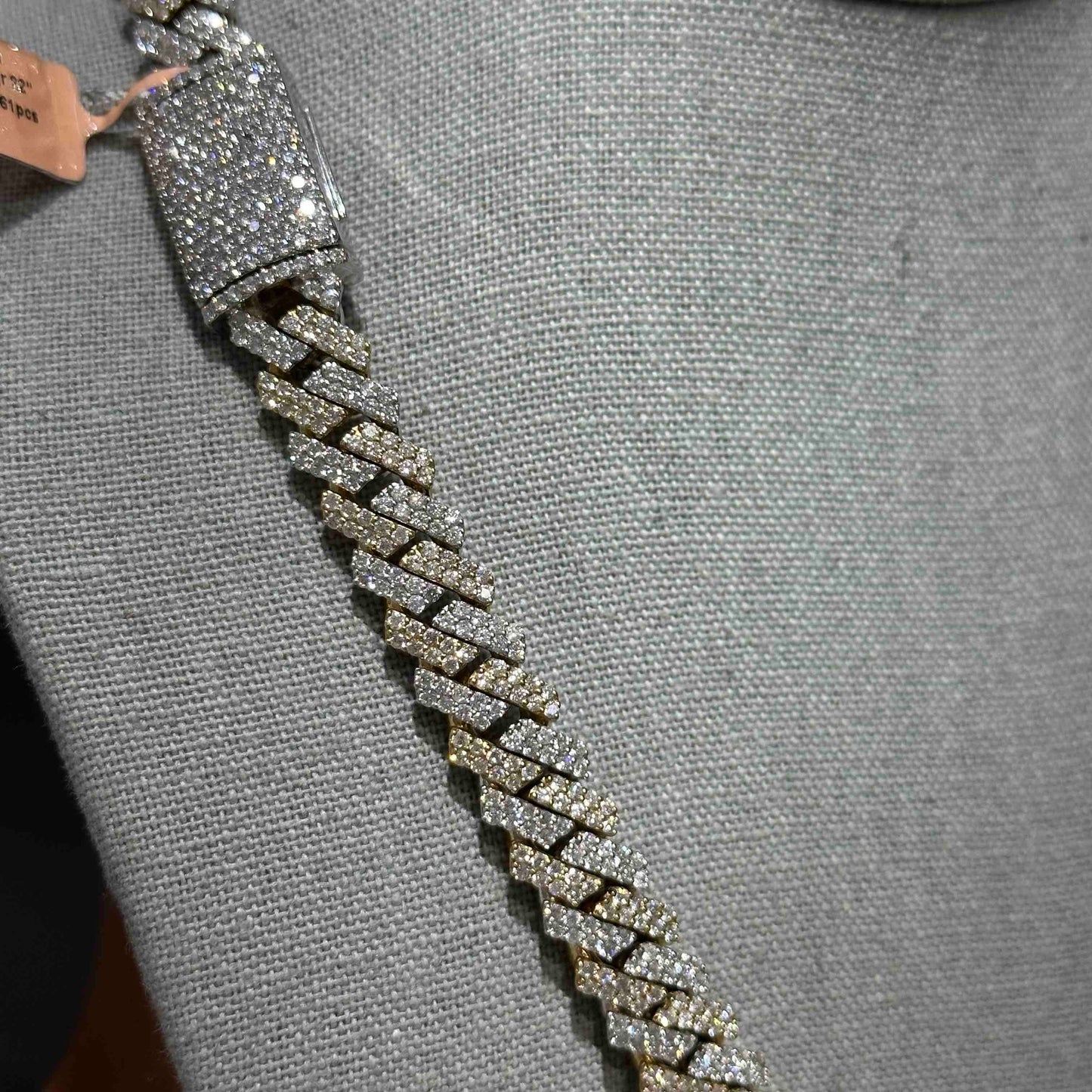 10k Two Tone Cuban Link Chain 27 cts VVS | 190 Grams