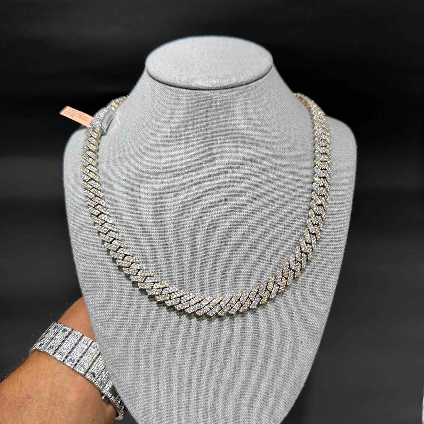 10k Two Tone Cuban Link Chain 27 cts VVS | 190 Grams