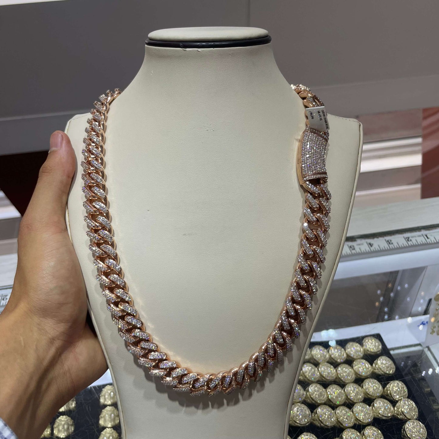 14k Rose Gold Bust Down Cuban Chain 490 Grams | 35+ Carats