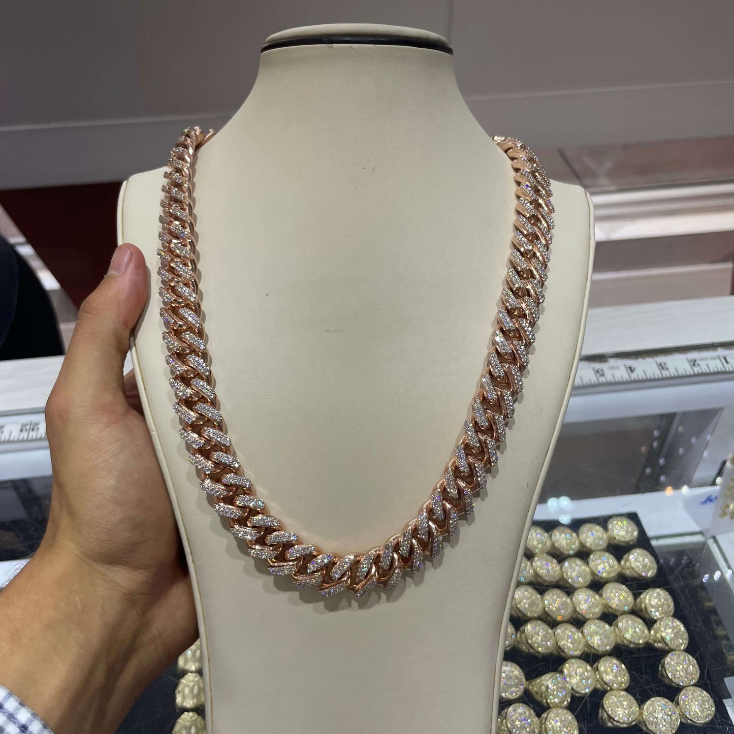 14k Rose Gold Bust Down Cuban Chain 490 Grams | 35+ Carats