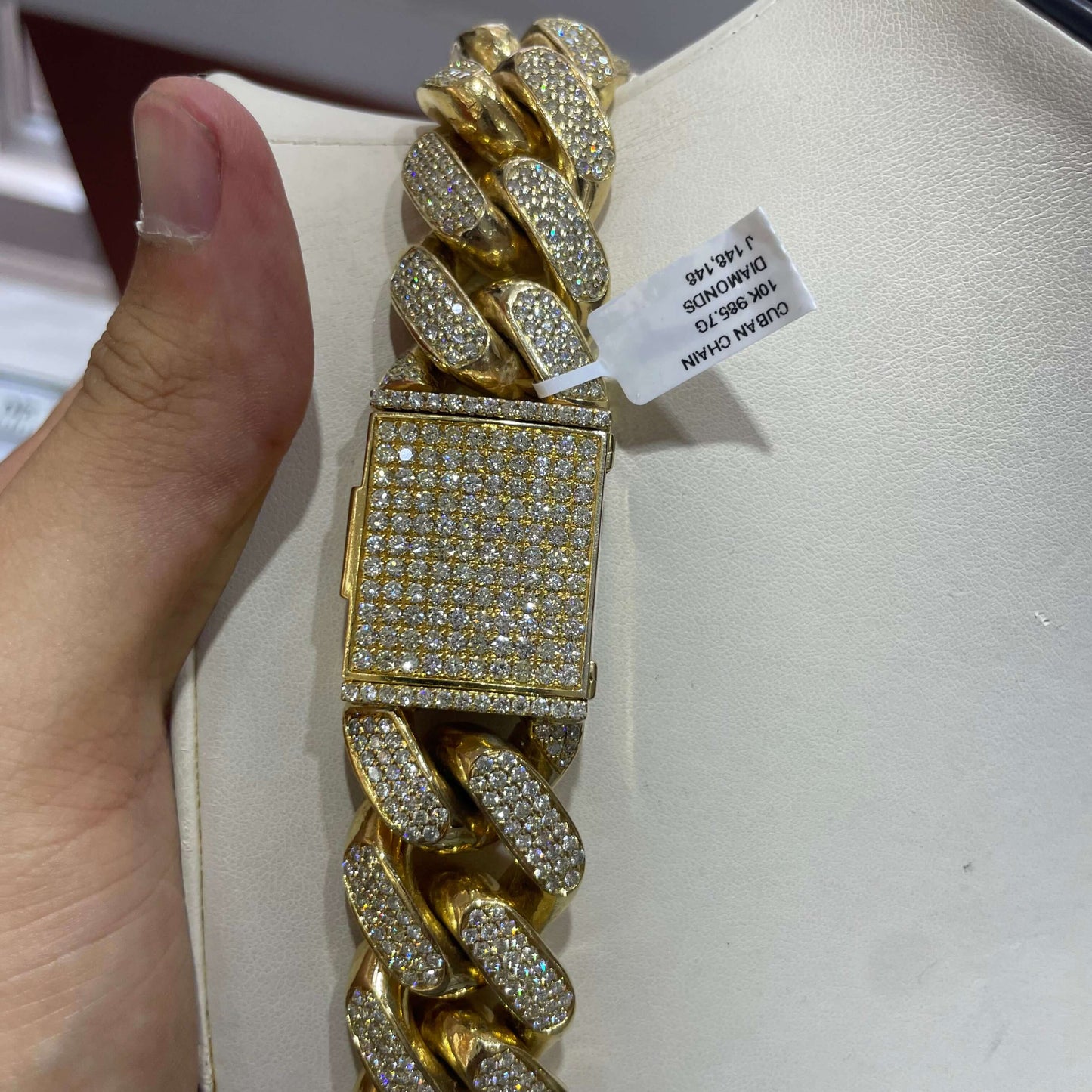 10k Kilo Bust Down Cuban Link Chain | 20+ Cts VS1 | 1000 Grams