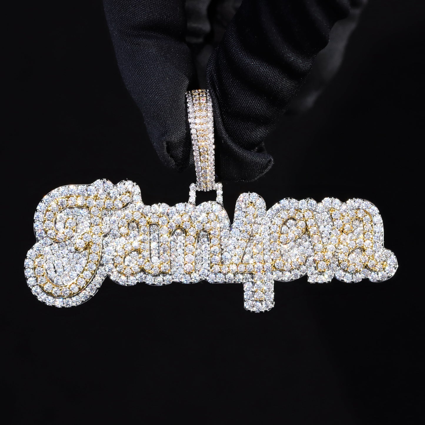 Iced Two-Tone Fam4eva Pendant